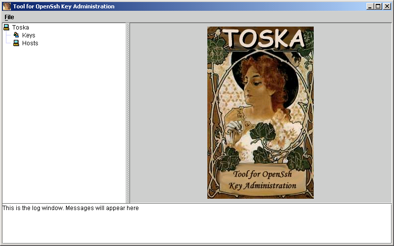 Toska main screen